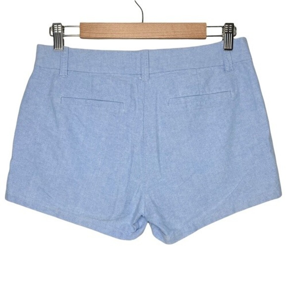 J. Crew Factory Shorts sz 2 * Classic Blue Coastal Oxford Preppy Style Pockets - Picture 2 of 3